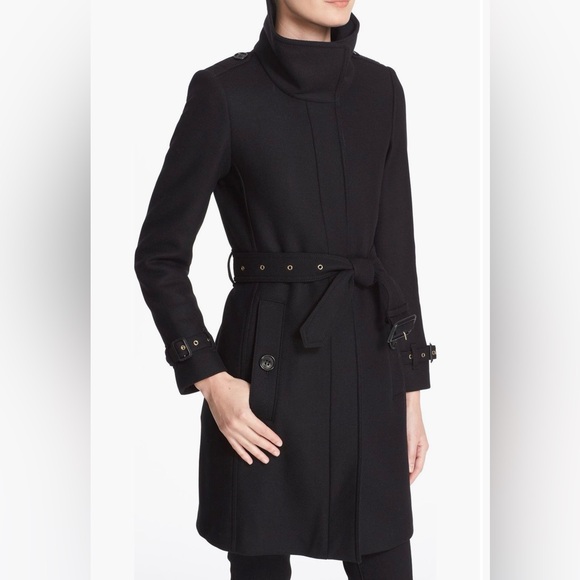 NWT Burberry Gibbsmoore funnel collar trench coat Size 4 run small. - Picture 3 of 14